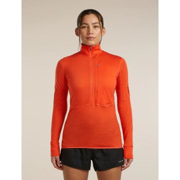 Icebreaker 200 RealFleece Descender Damen half zip fervid