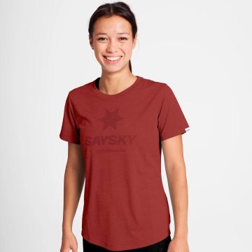 Saysky Logo Combat Pro T-Shirt Damen rot