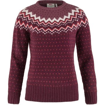 Fjäll Räven Övik Knit Sweater Damen garnet
