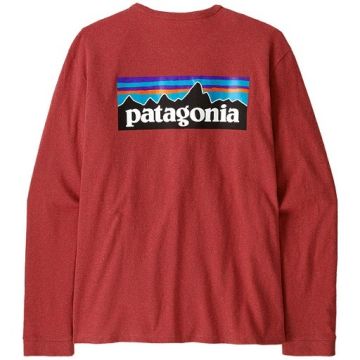 Patagonia L/S P-6 Logo Responsibili-Tee Damen red