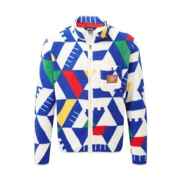 Sherpa Tarcho Printed FZ Fleece unisex geo block