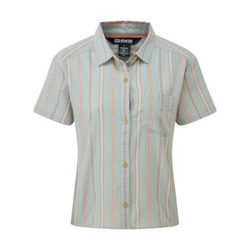 Sherpa Jaya Camp Shirt Damen celery stripes