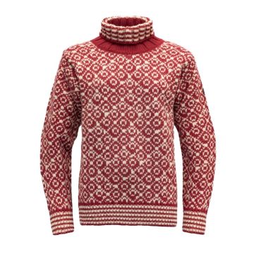 Devold Svalbard Wool High Neck unisex hindberry