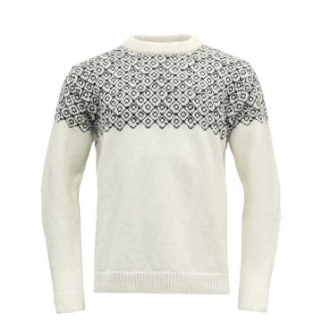 Devold Bjornoya Wool Sweater Herren offwhite