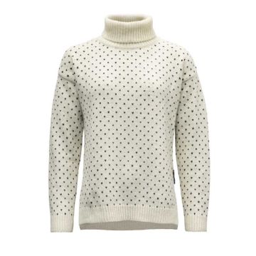 Devold Sorisen Wool High Neck Woman offwhite/ink