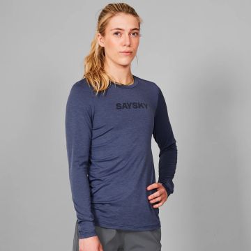 Saysky Logo Pace Long Sleeve Damen blue
