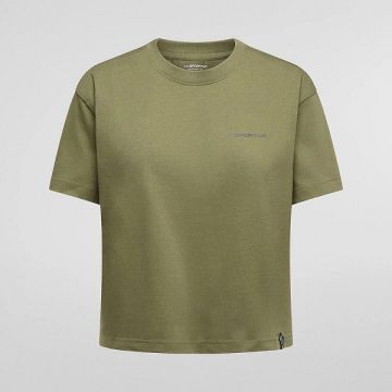 La Sportiva Trilogy Crop T-Shirt Damen cypress