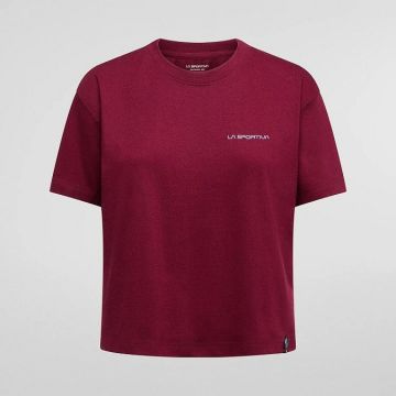 La Sportiva Trilogy Crop T-Shirt Damen redwood