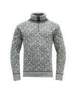 Devold Svalbard Sweater Zip neck grau