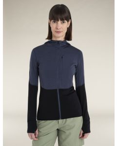 Icebreaker 200 Realfleece Descender Zip Hoodie Damen graphite