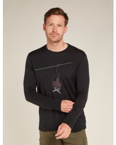 Icebreaker Merino 150 Tech Lite Langarmshirt Bear Lift Herren black