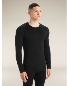 Icebreaker Merino 260 Tech Thermo-Langarmshirt mit Rundhalsausschnitt Herren black