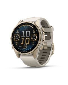 Garmin fēnix® 8 – AMOLED 43mm sapphire,nebelgrau/softgold