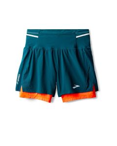 Brooks High Point 5zoll 2in1 Short 2.0 Herren deep sea