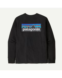 Patagonia L/S P-6 Logo Responsibili-Tee Herren black