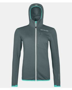 Ortovox Fleece Light Grid Hooded Jacket Damen arctic grey