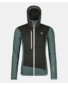 Ortovox Fleece Grid Hoody Damen arctic grey