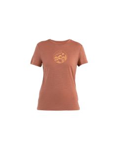 Icebreaker Merino 150 Tech Lite T-Shirt Camping Circle Damen wood