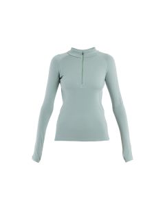Icebreaker 300 Fine™ Polar Half-Zip-Thermo-Langarmshirt Damen moss