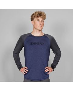 Saysky Logo Pace Long Sleeve Herren blue