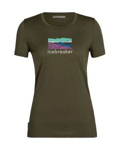 Icebreaker Tech Lite II T-Shirt Trailhead Damen loden