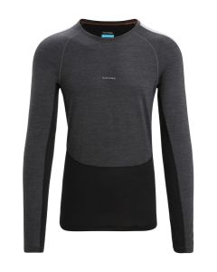 Icebreaker 125 ZoneKnit LS Crew Herren grau