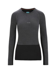 Icebreaker 125 ZoneKnit LS Crew Damen grau