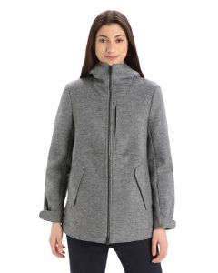 Icebreaker Felted Merino Hooded Jacket Damen grau