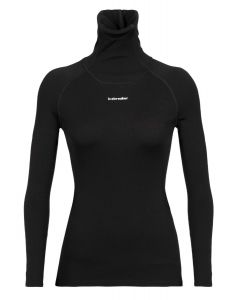 Icebreaker MerinoFine Rollkragenpullover Damen black