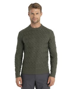 Icebreaker Merino Cable Knit Crewe Sweater Herren loden