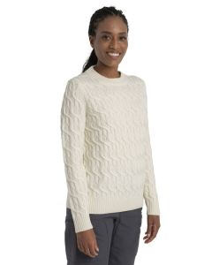 Icebreaker Merino Cable Knit Crewe Sweater Damen undyed