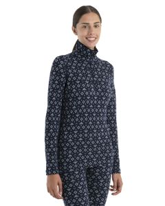 Icebreaker 260 Vertex LS Half Zip First Snow Damen midnight