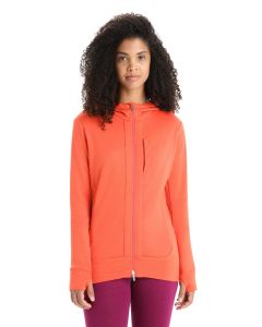 Icebreaker Quantum III LS Zip Hoody Damen orange