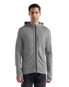 Icebreaker Quantum III Zip Hoodie Herren grau