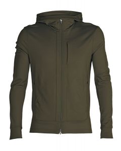Icebreaker Quantum III LS Zip Hood Herren grün