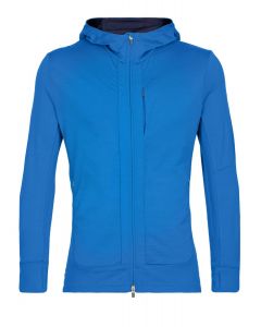 Icebreaker Quantum III LS Zip Hood Herren blau