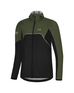 Gore R7 Partial GTX Hooded Jacket Damen black green