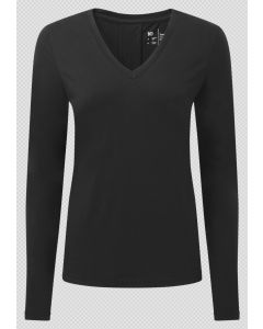 Tentree TreeBlend V-Neck LS Damen black