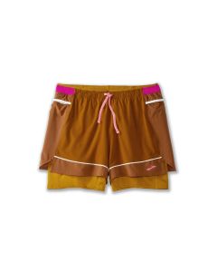 Brooks High Point 3zoll 2in1 Short Damen hazelwood