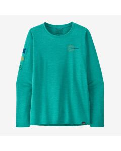 Patagonia Long-Sleeved Capilene® Cool Daily Graphic Shirt - Waters Damen channel islands