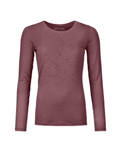 Ortovox 185 MERINO TANGRAM LS Damen rose