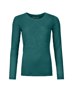 Ortovox 185 MERINO TANGRAM LS Damen green