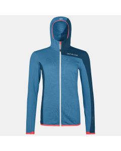 Ortovox Fleece Light Grid Hooded Jkt W blau