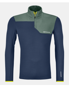 Ortovox Fleece Light Zip Neck Herren d. ocean