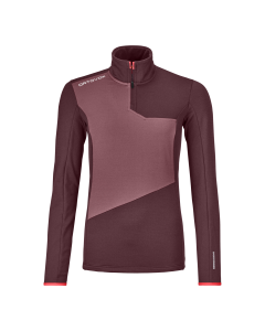 Ortovox FLEECE LIGHT ZIP NECK Damen wine