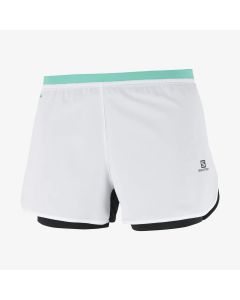 Salomon CROSS 2in1 Short Damen white