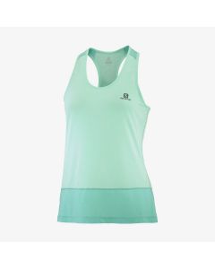 Salomon CROSS Run Tank Damen grün