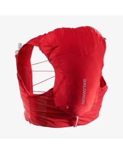 Salomon ADV Skin 12 Laufrucksack mit Flasks rot