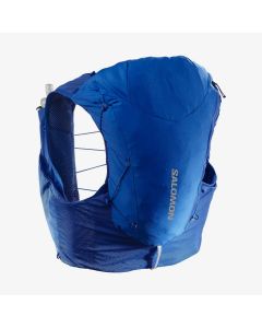 Salomon ADV Skin 12 Laufrucksack mit Flasks blau