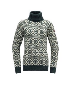 Devold Hoodevik Wool High Neck Damen woods